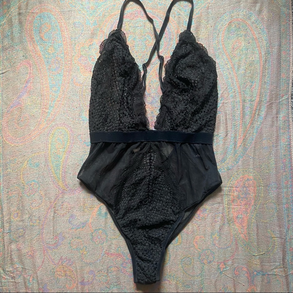 Victoria’s Secret Black Lace Bodysuit